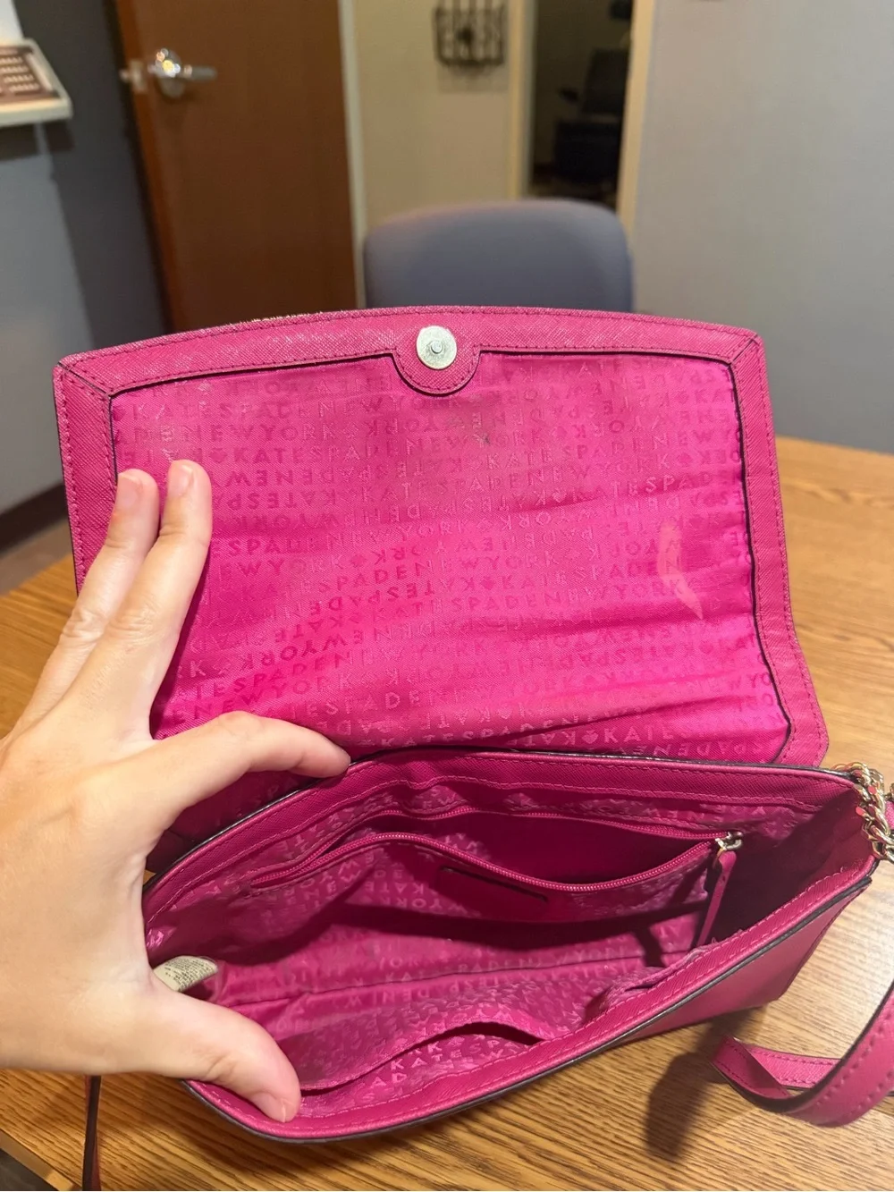 Kate Spade Pink Crossbody Chain Purse